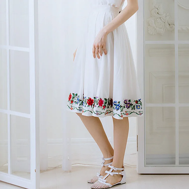 Женская юбка с вышивкой крестиком весна лето|fashion skirt|skirt fashionbust skirt |