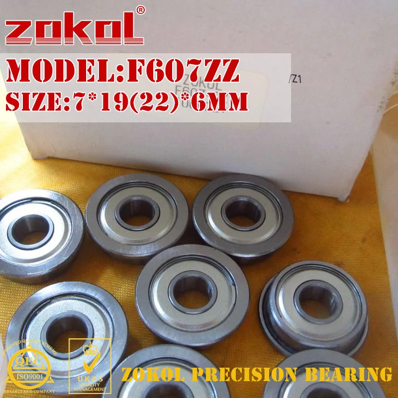 ZOKOL F607 ZZ подшипник F607ZZ фланцевый глубокий шаровой 7*19 (22) * 6 мм|bearing bearing|bearing groovebearing