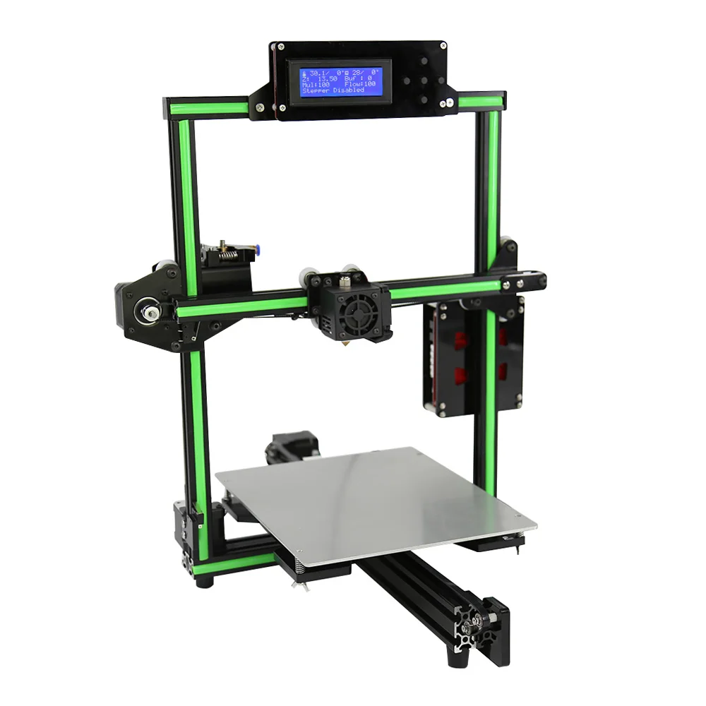 2018 Anet E2 низкий уровень шума Металлический 3d принтер 22*27*22 см размер сборки lcd 2004