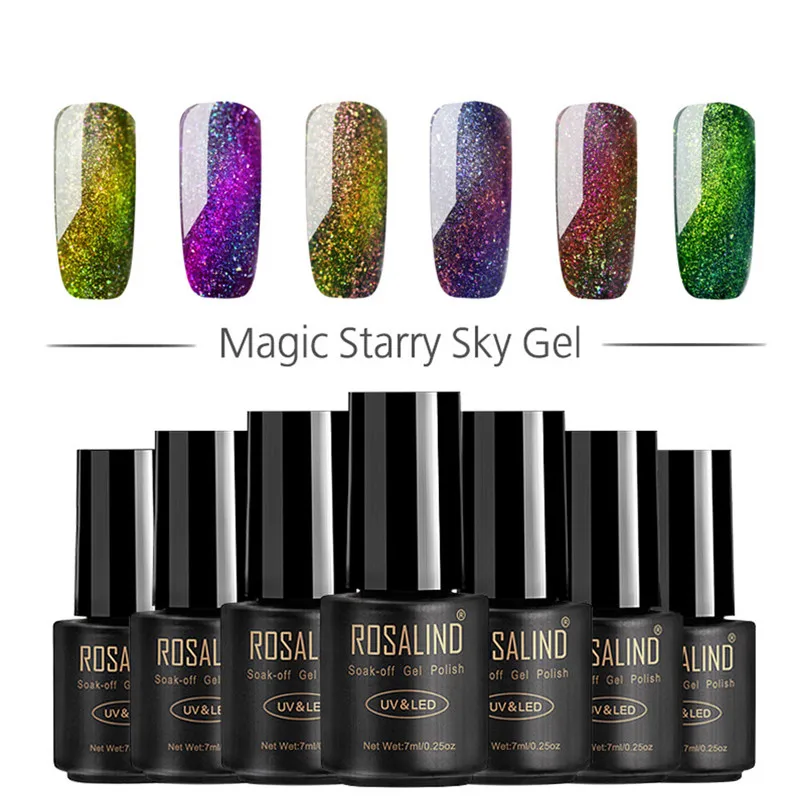 ROSALIND 7 мл хамелео гель лак для ногтей Дизайн маникюрный УФ светодиодный vernis a ongle