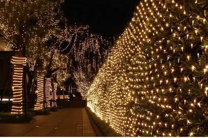 1.5m*1.5m 96led mesh net Fairy string light Web Twinkle lighting F/Christmas Wedding Party Xmas Garden Garland Decor 220V-white | Лампы и