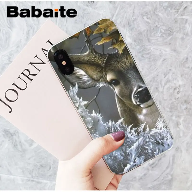 Babaite Лесной Олень ТПУ прозрачный чехол для телефона чехол для Apple iPhone 8 7 6 6S Plus X XS MAX 5 5S SE XR сотовые телефоны