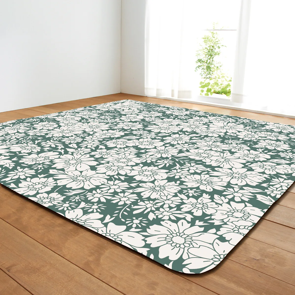 

Flower plant planting floor rug 3D pattern bathroom home for living room tea table carpet carpets rug bedroom carpet home decor