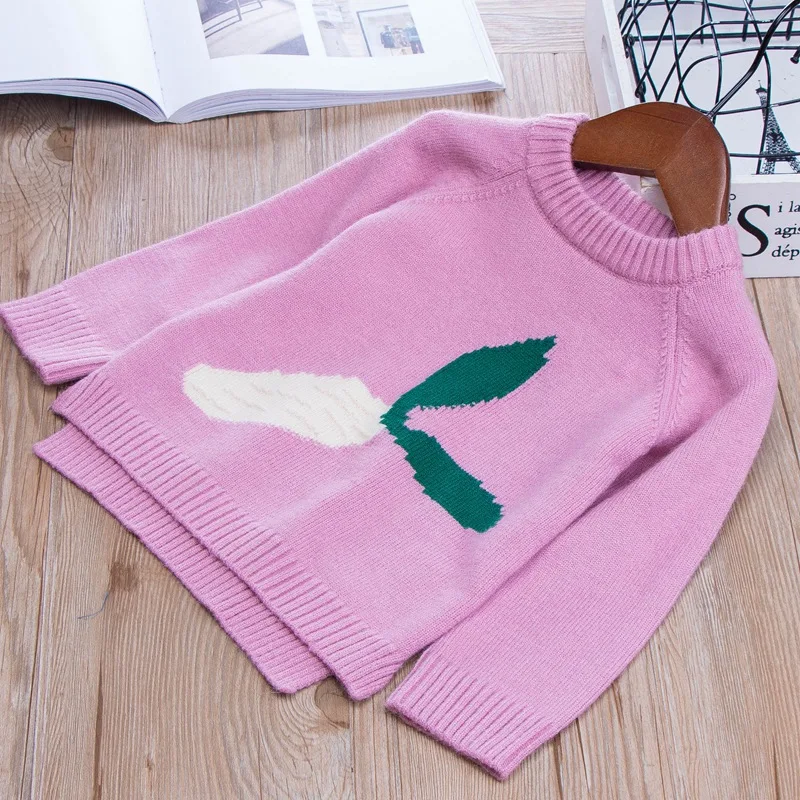 Модный вязаный свитер для девочек детский осенний пуловер свитера оптовая