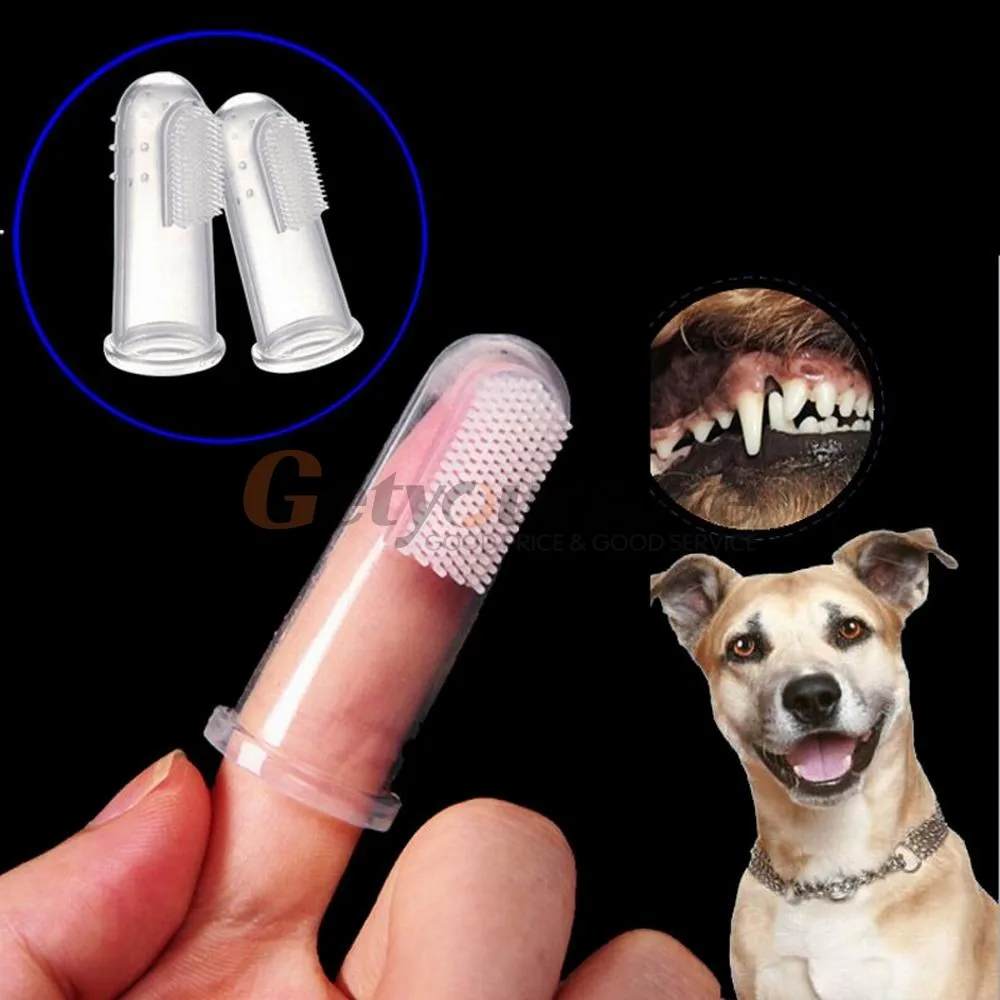 Super Soft Pet Finger Toothbrush Teddy Dog Brush Addition Bad Breath Tartar Teeth Care Cat Cleaning Supplies |