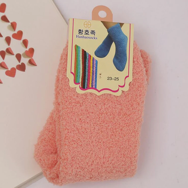 Женские осенние и зимние вязаные эластичные чулочки из хлопка шерсти для девочек