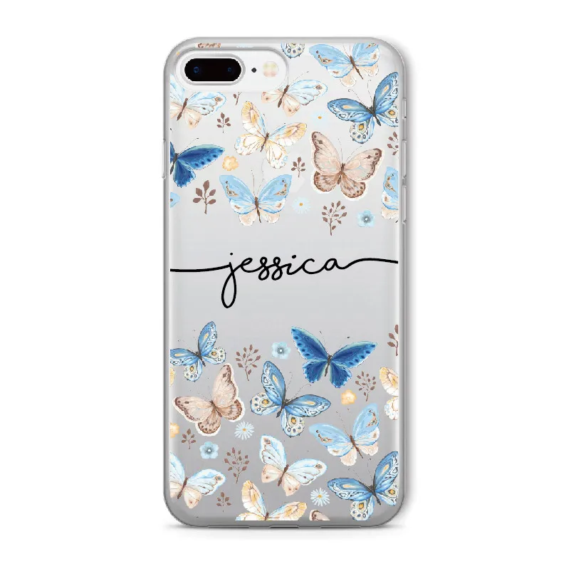 2-Black Text Персонализированные Для iPhone XR 6S XS Max 7 7Plus 8 8Plus 5X11 Pro Max мягкий прозрачный чехол для телефона с индивидуальным именем текст цветочный - Цвет: 2-Black Text