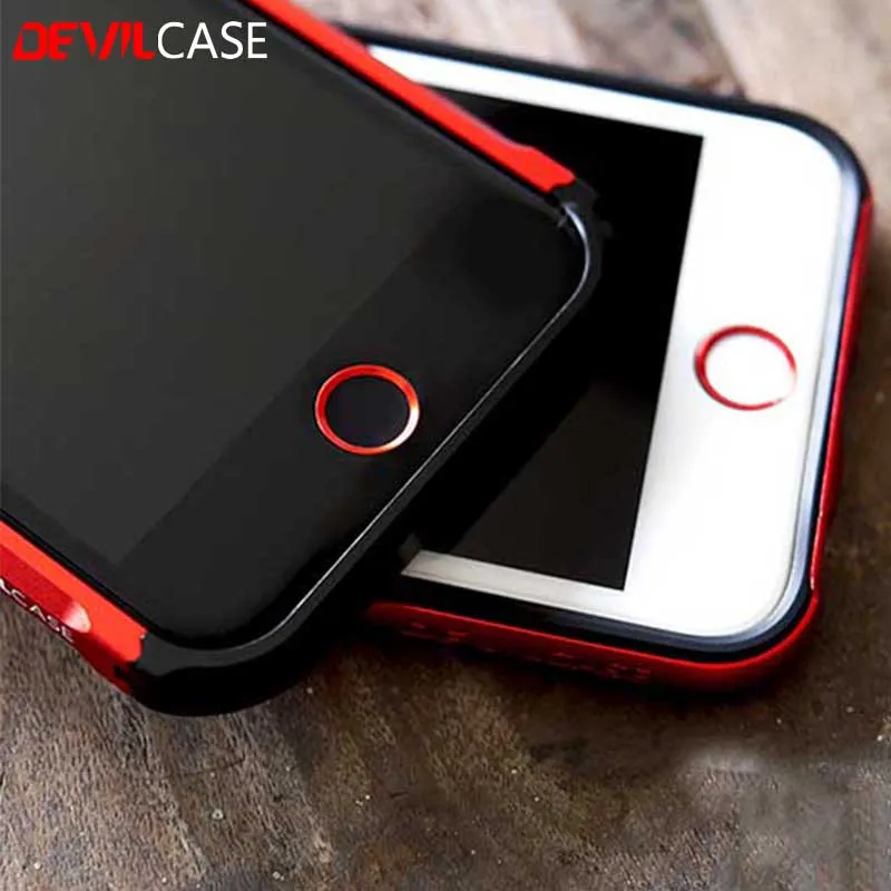 2 шт./лот DEVILCASE для iPhone 8 Plus 7 6 s 5 5S SE алюминиевая домашняя кнопка Edge Защита