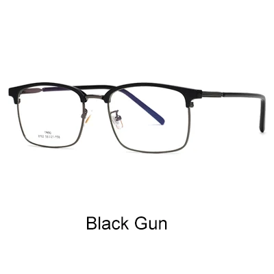 Black Gun Ralferty, оптические очки, мужские, ультралегкие, TR90, оправа для очков,, деловые, квадратные, по рецепту, близорукость, оправы для очков O8162 - Цвет оправы: Black Gun