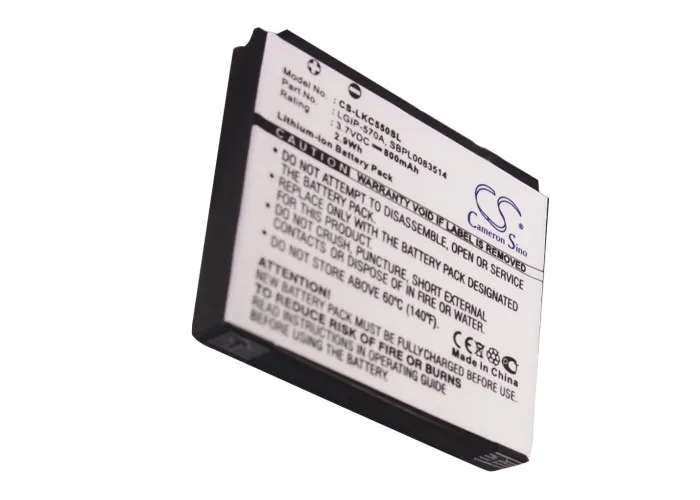 LGIP 570A батареи Cameron Sino 800mAh для LG CF750 GD550 Pure GS500 GS500v KC550 KC700 KC780 KF700 KF757 Secret|cameron sino|battery for