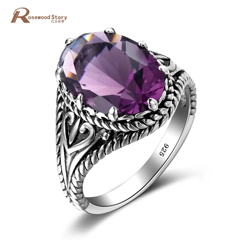 

Женское украшение из серебра кольцо с фиолетовыми кристаллами пробы, с австрийским камнем