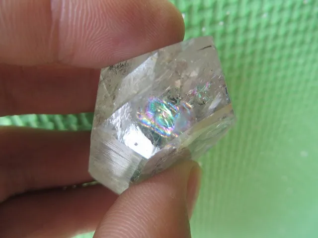 Тибетский водный Кристалл Алмаз херкимера с 2 легко видимыми движущимися ENHYDRO