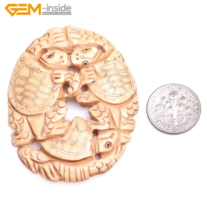 Драгоценный камень внутри 1 шт. большой белый и желтый цветок животные резная