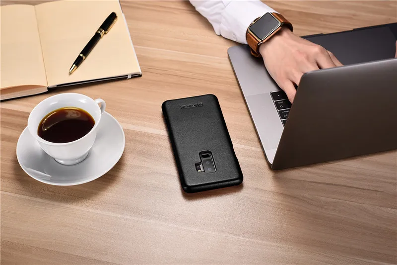 ICarer Настоящее кожаный чехол для Samsung Galaxy S9 S9+ Роскошные серии изогнутый край из натуральной кожи чехол-книжка для Samsung s9 плюс