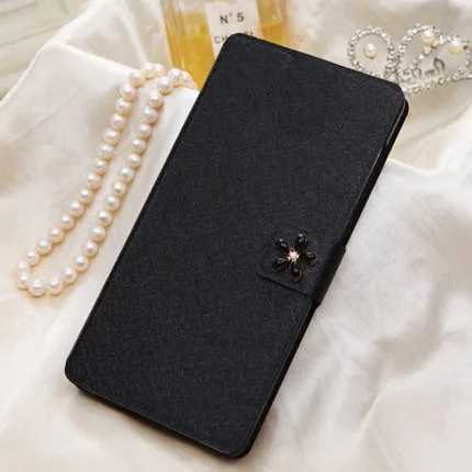 Black Flower AXD роскошный флип-кошелек с подставкой, Шелковый чехол для телефона, чехол для Nokia 2 2,1 3 3,1 Plus 5 5,1 6,1 Plus X6 6, чехол для телефона - Цвет: Black Flower