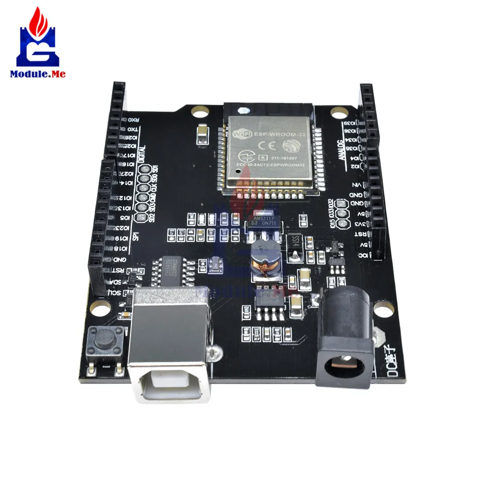 WeMos D1 R32 мини ESP32 WI-FI Беспроводной Bluetooth CH340 макетная плата для Arduino UNO R3 WeMos TTGO с Тип usb B DC5-12 V