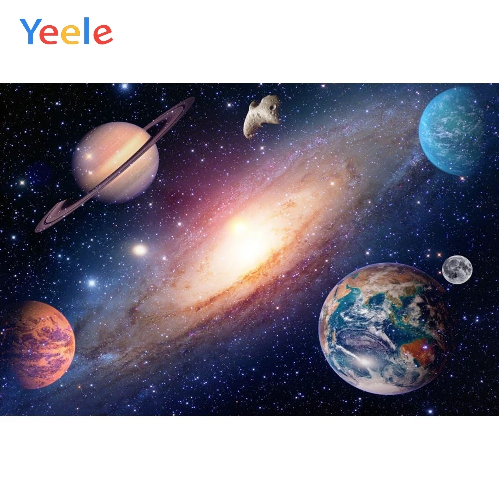 

Yeele Виниловый фон для фотосъемки детей с солнечной системой Вселенная планеты на день рождения фон для фотосъемки мальчиков для фотостудии