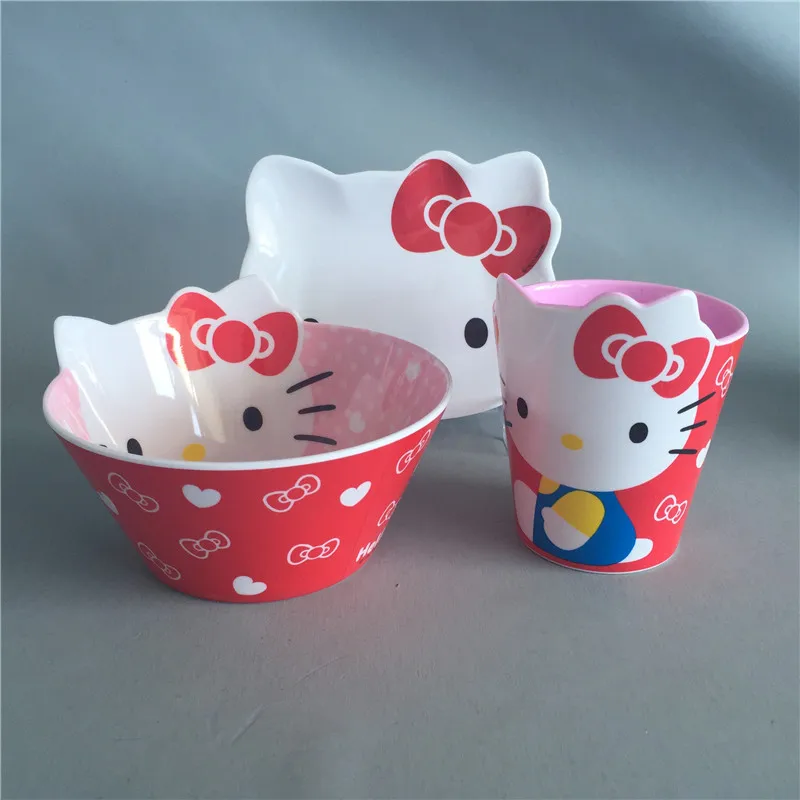 3 шт./компл. Набор для кормления детей с чашей тарелка вилки ложка чашка столовая