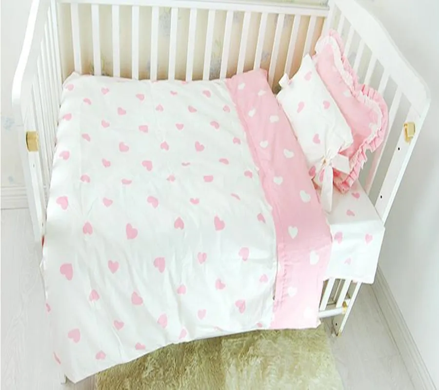 3 шт. Детские комплекты постельного белья розовая кружевная детская кровать