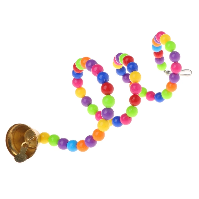 Игрушки для попугаев спиральная подставка качания держатель яркие бусины