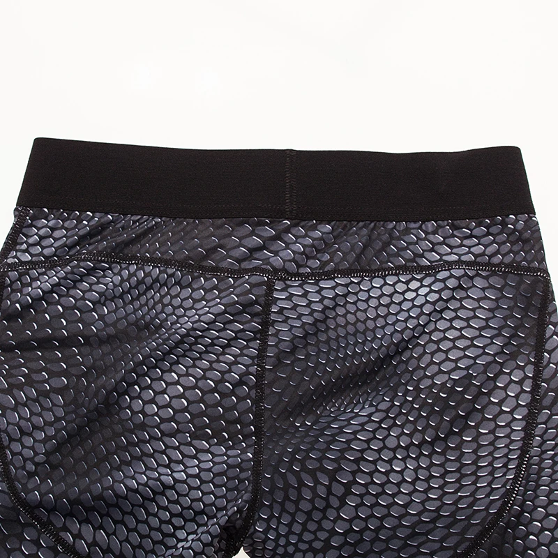 Компрессионные штаны с принтом змеиной кожи, мужские осенние штаны для бега, спортивного зала, бега, эластичные быстросохнущие штаны для фитнеса, марафона