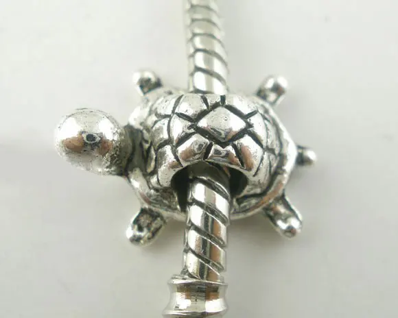 DoreenBeads 20 шт серебряный цвет Черепаха Подвески Бусины Подходят Европейский Шарм