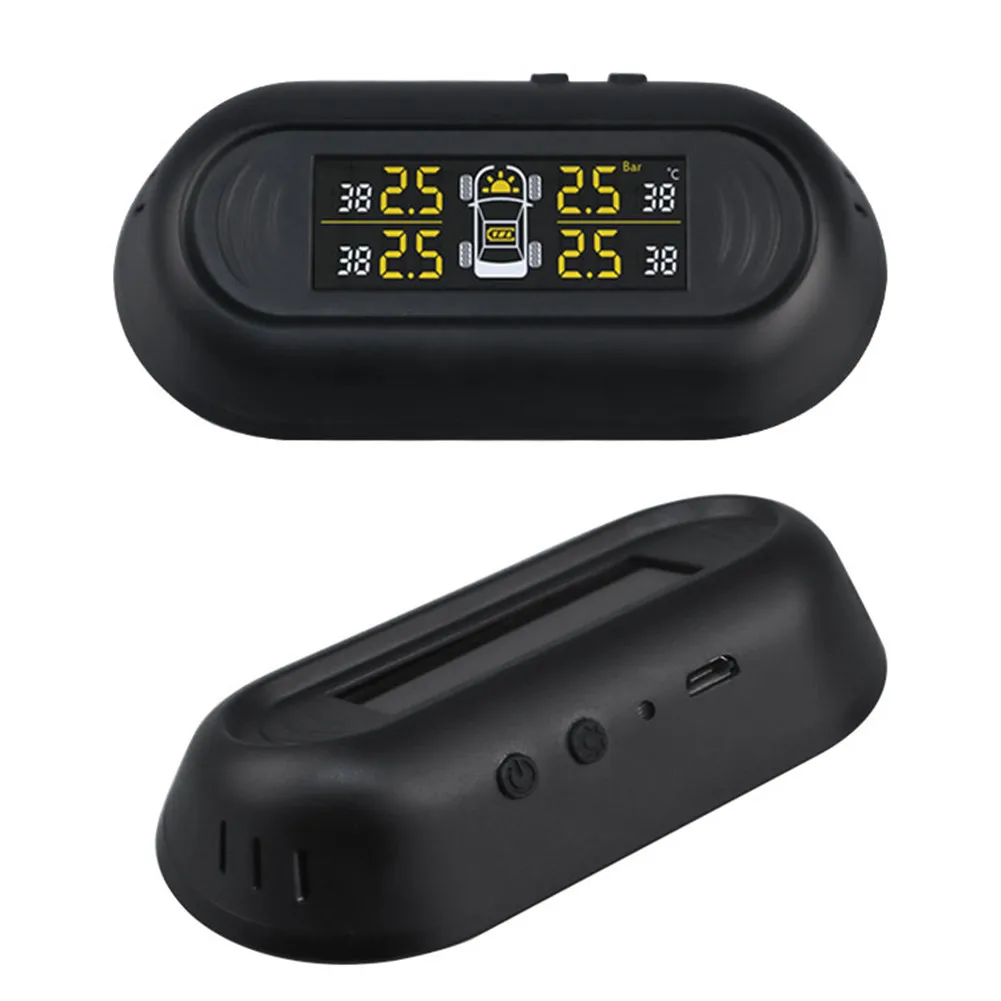 Лобовое стекло беспроводной цифровой автомобильный TPMS система контроля давления в шинах Мини Датчик солнечной энергии температура ЖК-монитор бар PSI DIY