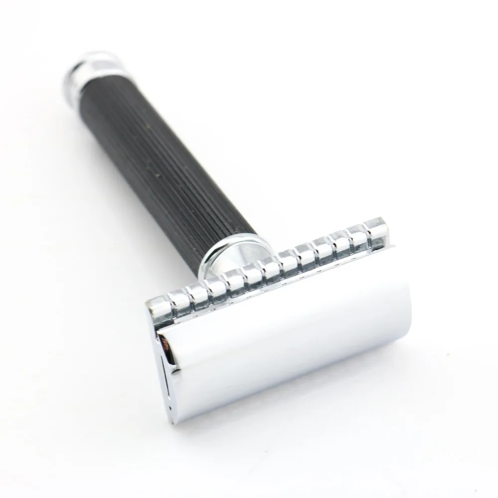 Double Edge Safety Razor Shaving Black Handle Manual Classic Style 9.8CM Anti Slip handle Lyrebird H4 10PCS/LOT NEW|Бритва| |
