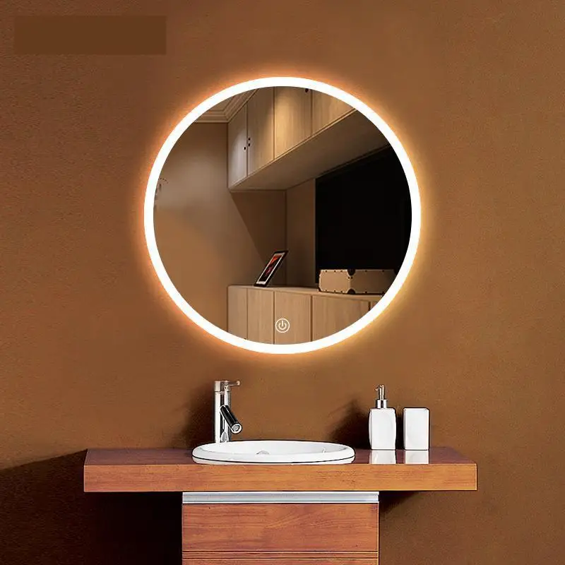 Круглое зеркало для макияжа светодиодный настенный светильник свадьбы