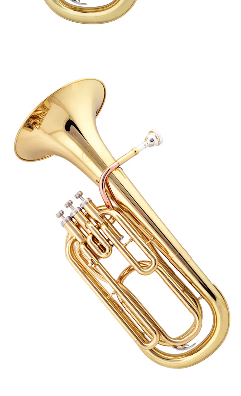 JAZZOR JZBT-300 Профессиональный баритон Рог B плоский Золотой/Серебряный латунный баритон латунный духовой инструмент с мундштуком и чехол
