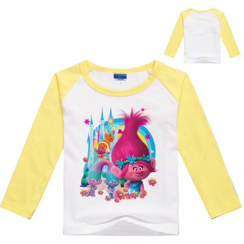 2017 Весенняя футболка с длинными рукавами для топы девочек хлопковая маленьких s