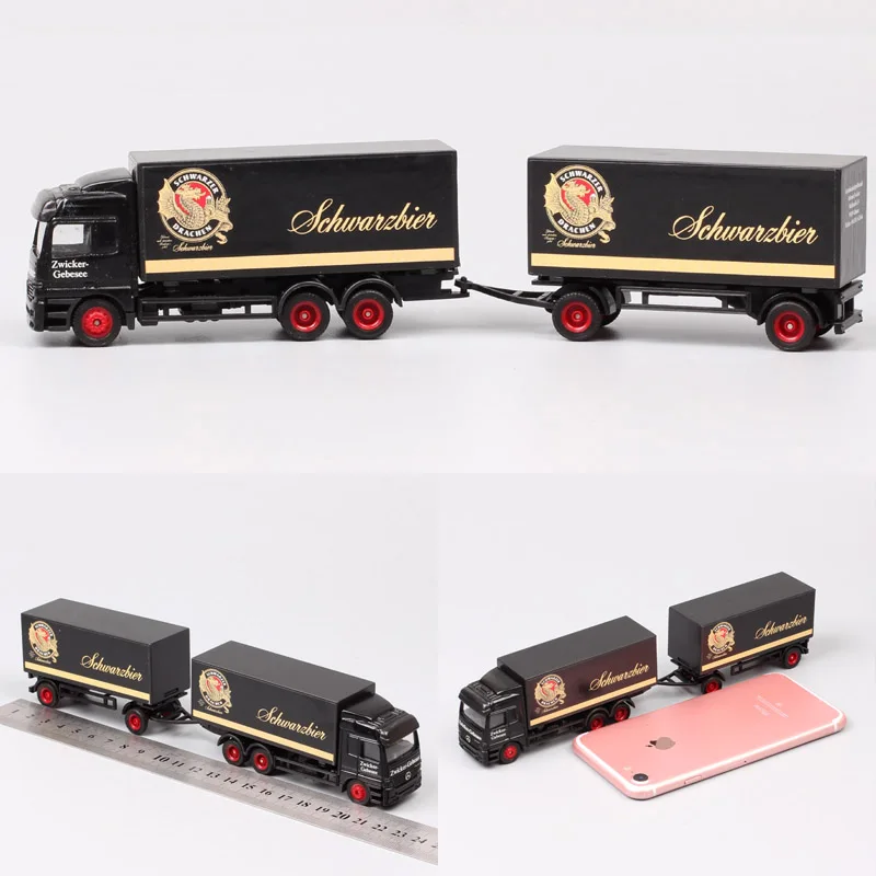 1/87 Scale Mini Small Germany Advertising AD Media container Cargo trailer tow Truck Diecasts& Toy Vehicles model Cars souvenir