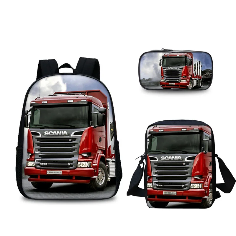 11 3 шт./компл. Scania студенческий рюкзак для Тетрадь 3D печать школьные сумки для подростков Для мужчин Мода Большой Ёмкость школьные рюкзаки - Цвет: 11