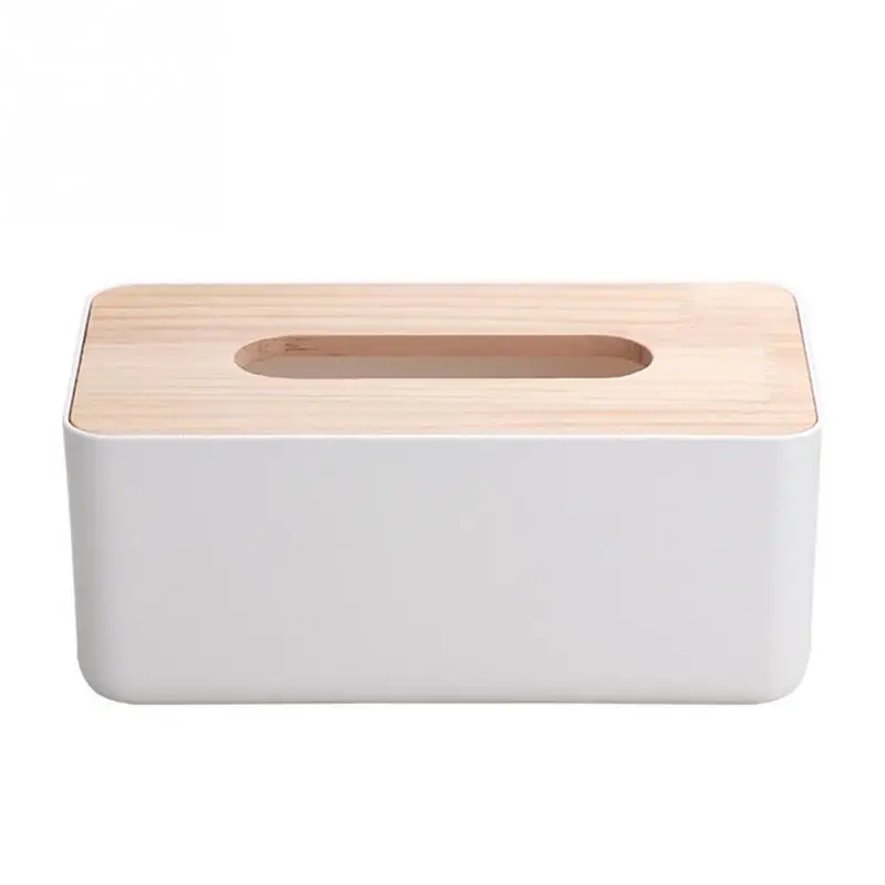cuboid Ванная комната Кухня Деревянный PP пластик коробка для салфеток Твердый Деревянный Держатель салфеток чехол украшение дома автомобиля - Цвет: cuboid