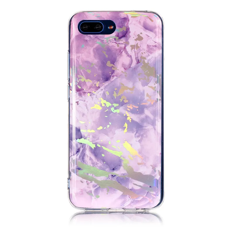 Модные блестящие мраморные чехлы для телефонов huawei Honor 10 блестящая Лазерная