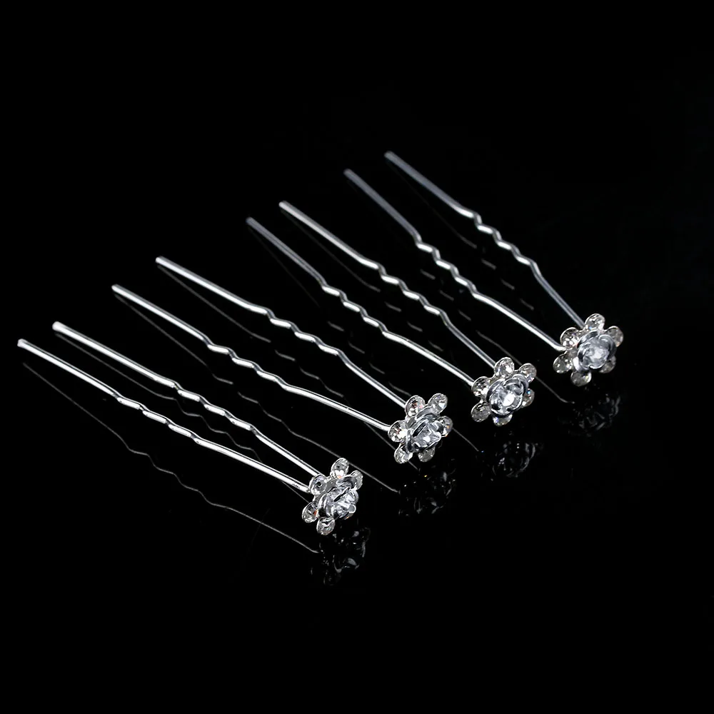 20 шт Новое поступление красочные свадебные хрустальные головные уборы белый