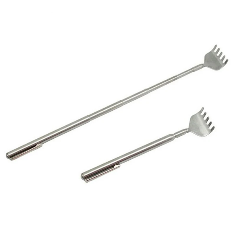 Портативный Нержавеющая сталь Back Scratcher зуд скребки Выдвижная удобный карман скребок массаж инструмент