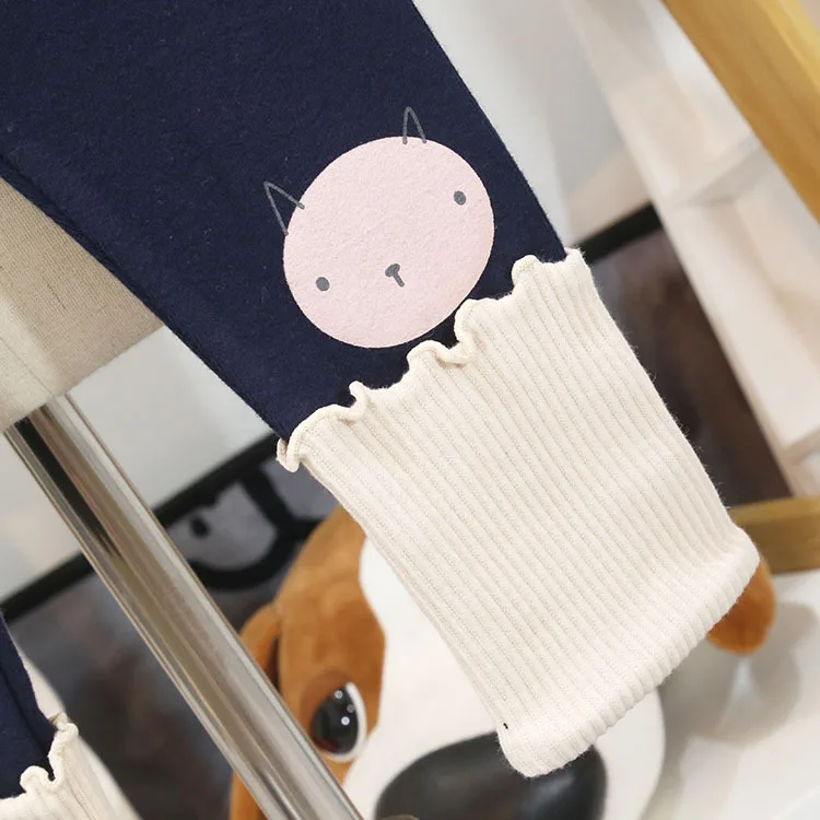 Леггинсы для девочек осень 2019 детские брюки с рисунком модные милые леггинсы