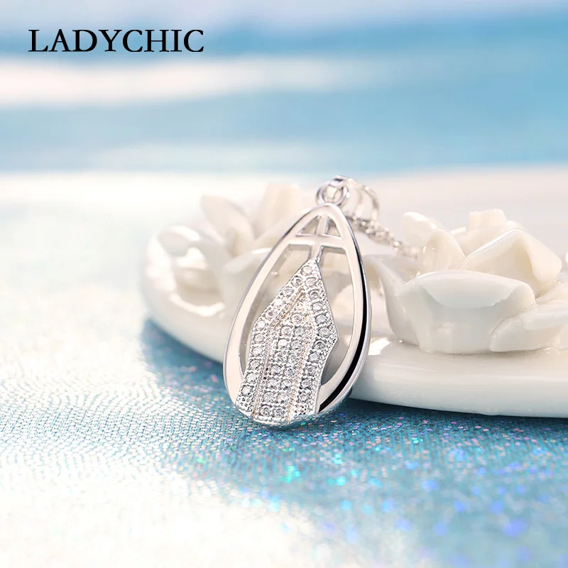 Модное женское ожерелье LADYCHIC выложенное искусственным цирконием крошечная