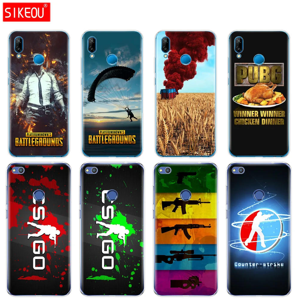 Silicone Cover Phone Case For Huawei P20 P7 P8 P9 P10 Lite Plus Pro 2017 P Smart Counter Strike CS GO PUBG | Мобильные телефоны и