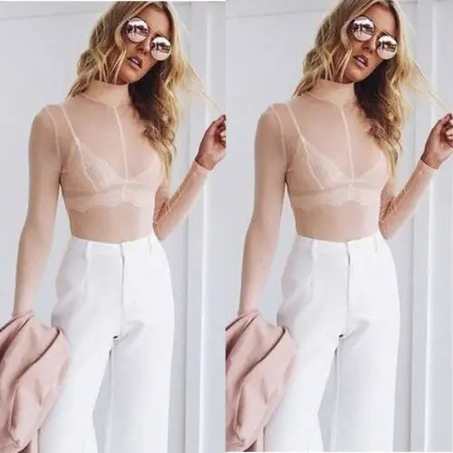 Черная сетчатая футболка женский прозрачный топ с высоким воротником и вырезами