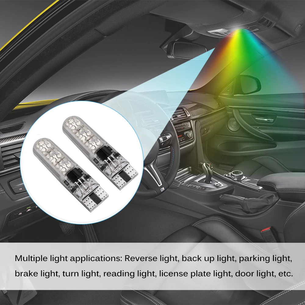 Автомобильный RGB 5050 SMD лампа T10 6SMD светодиодный светильник для чтения интерьера