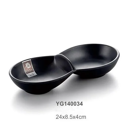 Черная тарелка стойкая к падению A5 посуда для горячего соуса YG140034|sauce plate|black