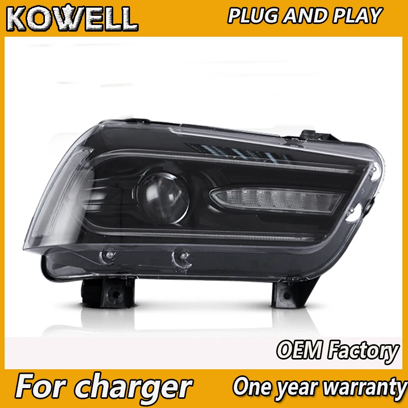 

Car Styling for Dodge charger LED Headlight 2011-2014 Dodge charger LED DRL+Dynamic turn signal Bi-Xenon headlight Accessories