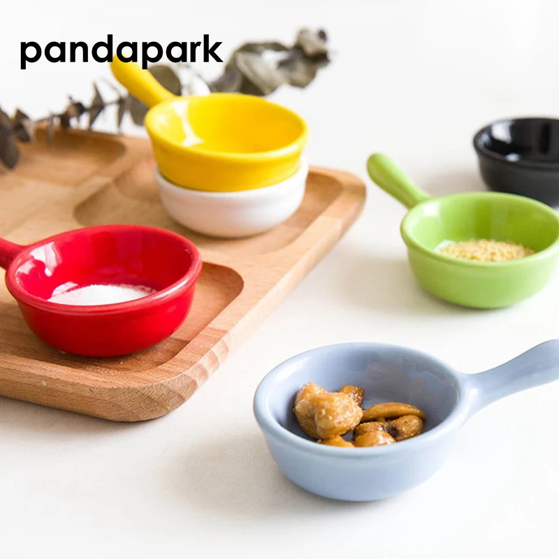 Pandapark Твердые пигментированные керамические уксус блюдце маленькие суши блюдо