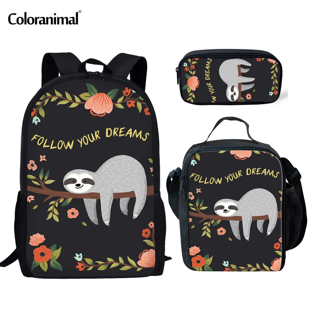 Набор женских рюкзаков Coloranimal большой школьный ранец для детей портфель с