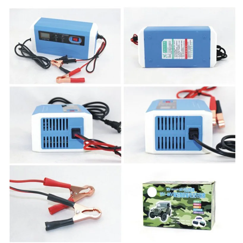 Зарядное устройство для автомобиля мотоцикла лодки грузовика 12 В 24 10 А|Тестер