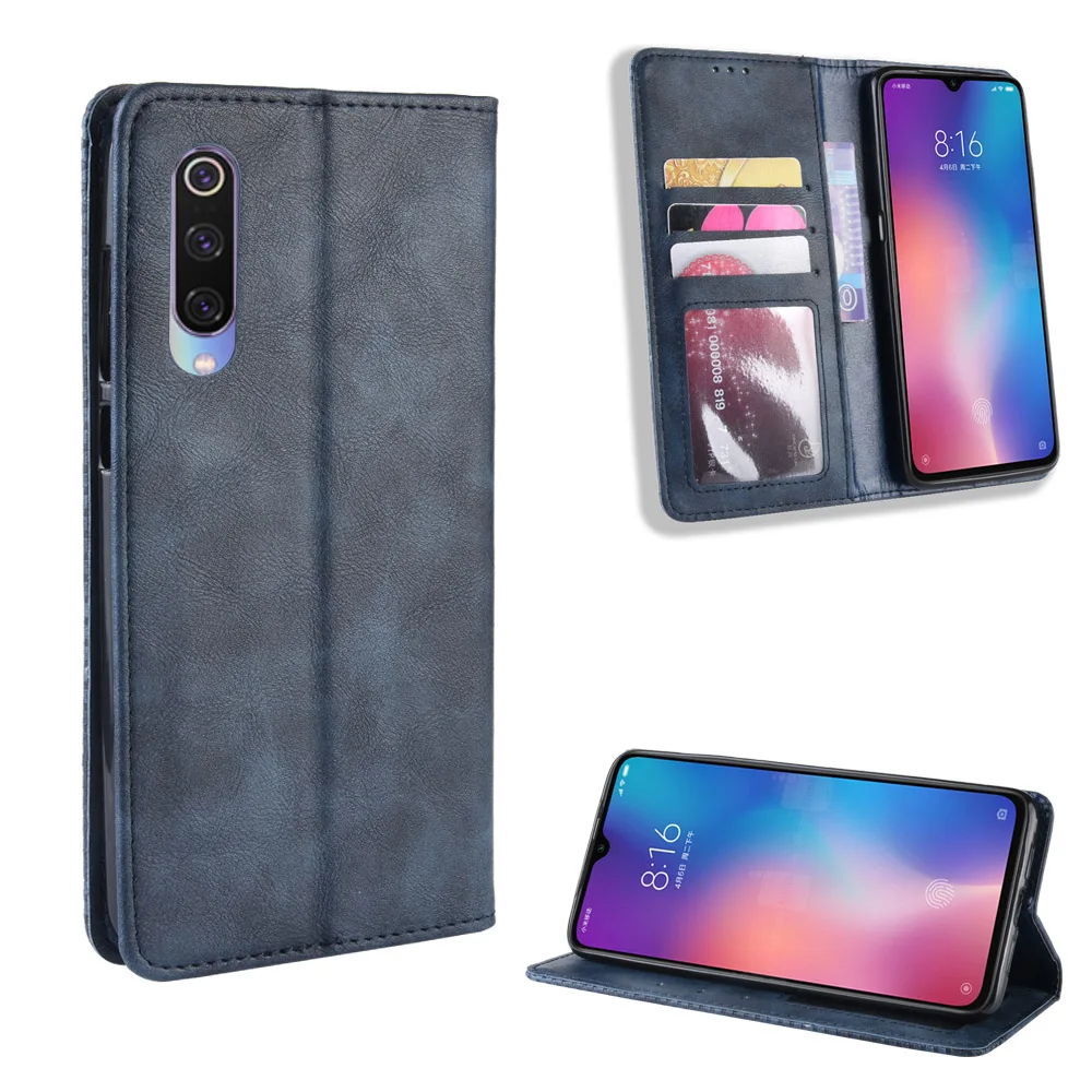 Кожаный чехол-книжка на магнитной застежке в стиле ретро для Xiaomi mi 8 9 SE max 3 mi x 3 A2 Lite, бумажник с отделением для карт, чехол-подставка для Xiaomi mi 8 Play