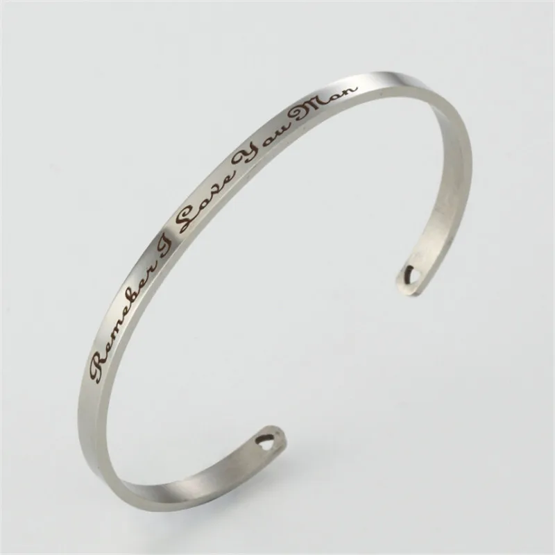 2 шт. браслет из нержавеющей стали с гравировкой Я тебя люблю|Браслеты| |