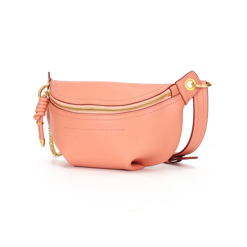 BRIGGS Waist Packs Genuine Leather Crossbody Bags For Women Chest Bag Luxury Handbags Women Bags Designer Ladies Purse